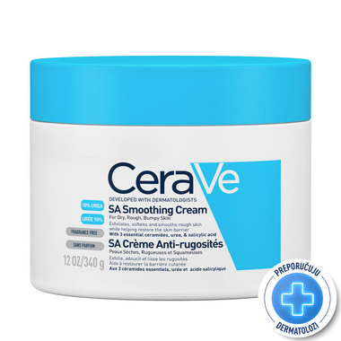CeraVe SA Smoothing krema za zaglađivanje suhe i grube kože, 340 g