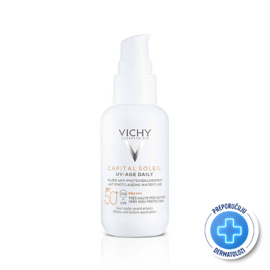 VICHY CAPITAL SOLEIL UV-Age Daily Vodeni fluid za zaštitu od sunca protiv fotostarenja SPF50+, 40 ml
