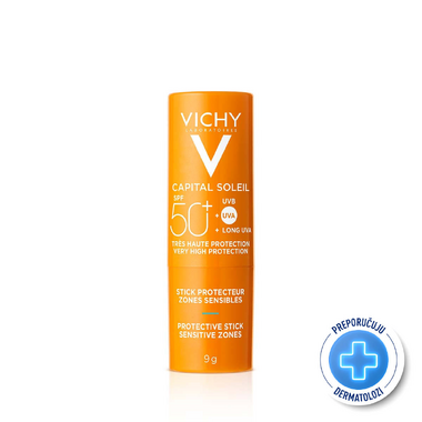 VICHY CAPITAL SOLEIL Stik za zaštitu od sunca za osjetljiva područja SPF50+, 9 g