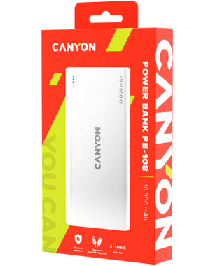 CANYON power bank PB-108 10000 mAh White