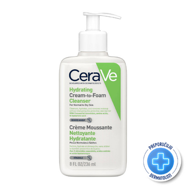 CeraVe Hidratantna kremasto-pjenušava emulzija za čišćenje, 236 ml