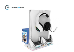 CANYON CS-5, PS5 Charger stand, with RGB light, White